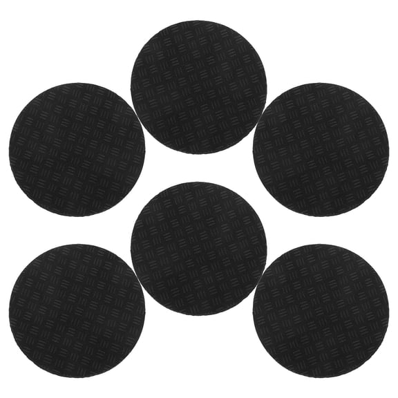 HEATSHAKING 6Pcs Fitness Equipment Leveling Pads Black Nonslip Treadmill Mat