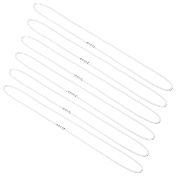 HEATSHAKING 6Pcs Garbage Can Elastic Bands White Trash Bag Ties Adjustable Secure Fit for Home Use
