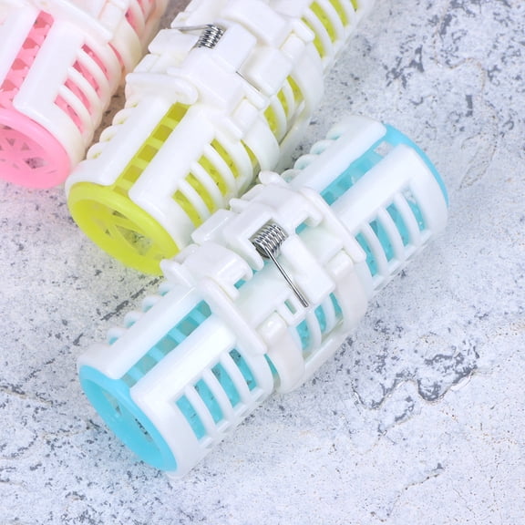 HEATSHAKING 6-Pack Self-Holding Hair Curlers for Easy Styling, Plastic Rollers in Assorted Colors for All Hair Types