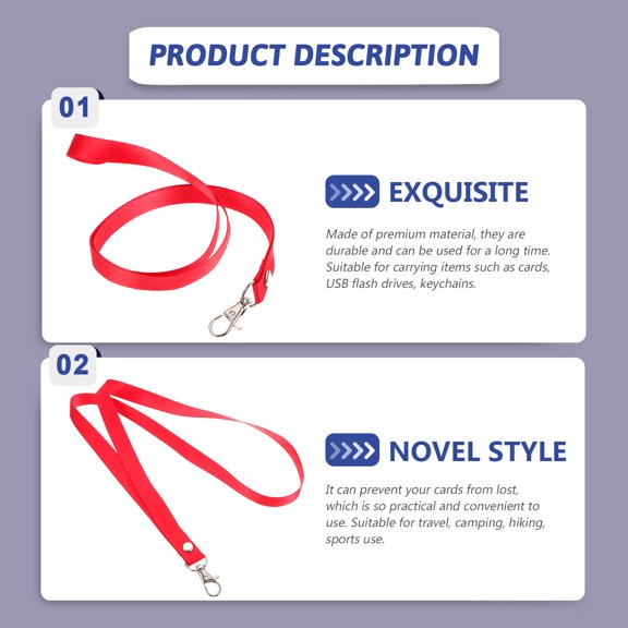 HEATSHAKING 6Pcs Versatile Lanyards for Id Cards USB Flash Drive and Phone Carry with Assorted Colors