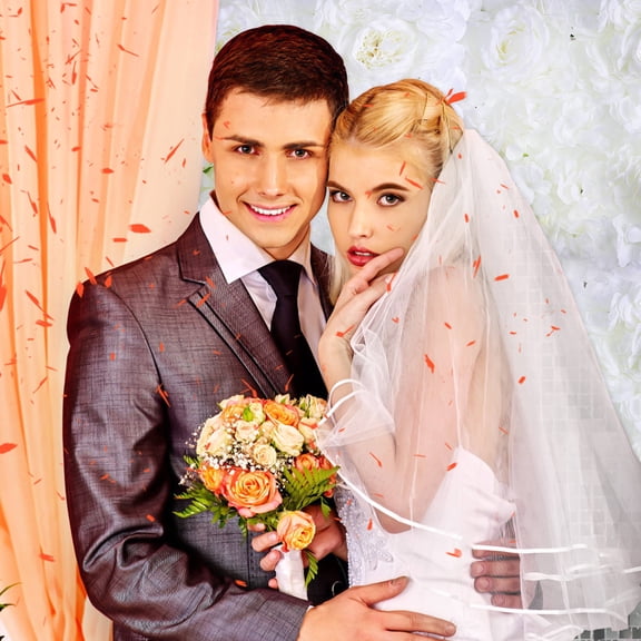 HEATSHAKING 6Pcs White Plastic And Fabric Flowers Wall Decoration For Wedding Backdrop Home Decor Square Shape