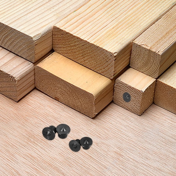HEATSHAKING 8Pcs Dowel Centering Pins Black Steel Woodworking Alignment Tool for Carpentry Projects