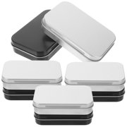 HEATSHAKING 8-Piece Rectangular Tinplate Storage Boxes Set Small Metal Containers for Home Organization