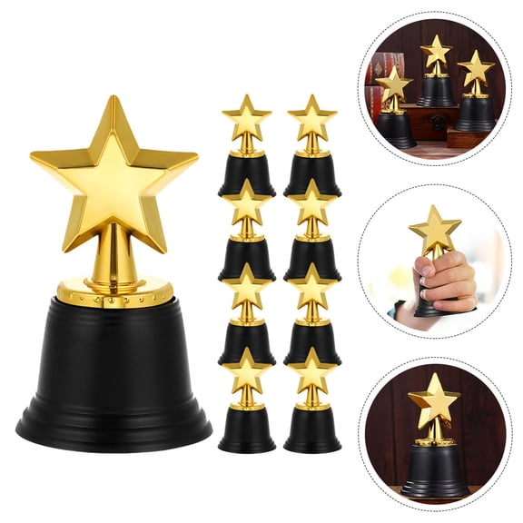 HEATSHAKING 9Pcs Funny Trophy Plastic Star Design for Party Awards and Room Decoration