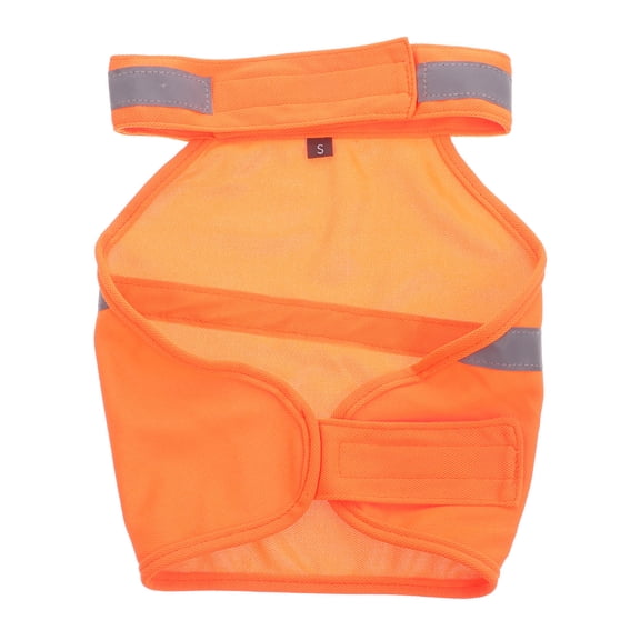 HEATSHAKING Adjustable Dog Safe Vest Orange Reflective Security Vest for Walking and Jogging
