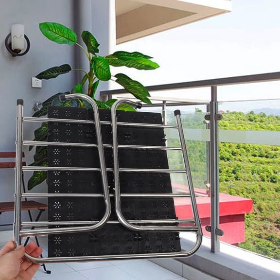 HEATSHAKING Adjustable Multi-Function Stainless Steel Laundry Drying Rack for Windows