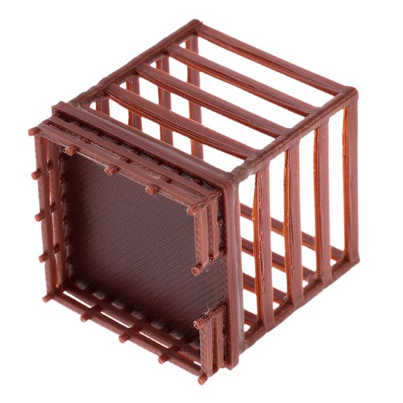 HEATSHAKING Aquarium Platform Model Brown Fish Tank Decoration with Unique Stairway Design