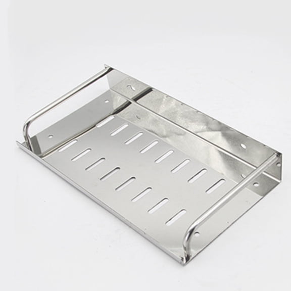HEATSHAKING Bathroom Shelving Wall Mounted 30X16X4Inch Silver Rectangular Stainless Steel 1Pcs