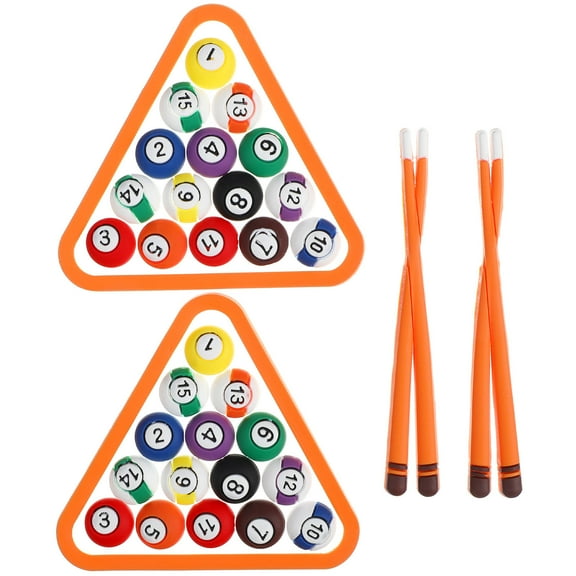 HEATSHAKING Billiards Pool Ball Cake Topper Round Safe to Use Diy Decor for Various Occasions 2 Sets