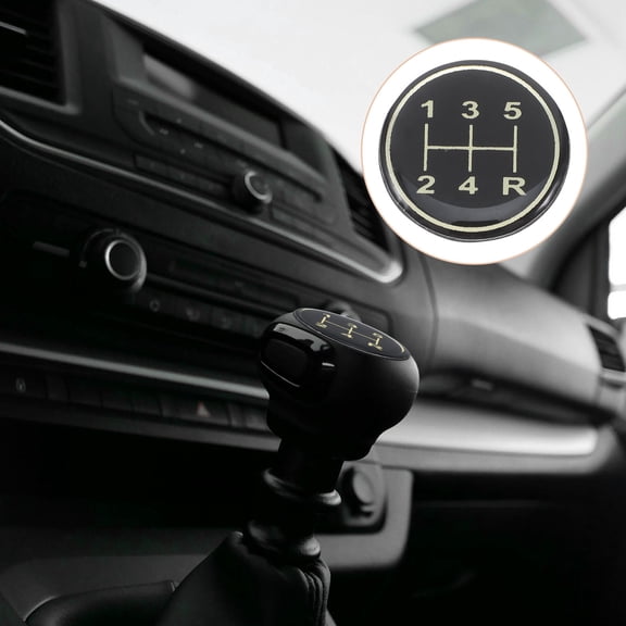 HEATSHAKING Black Epoxy Gear Shift Sticker for Car Manual Transmission Universal Fit
