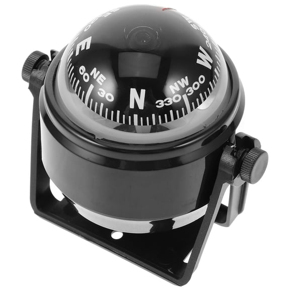 HEATSHAKING Black Marine Compass Ball for Boat and Car Dashboard Compact Decorative Dash Mount Tool