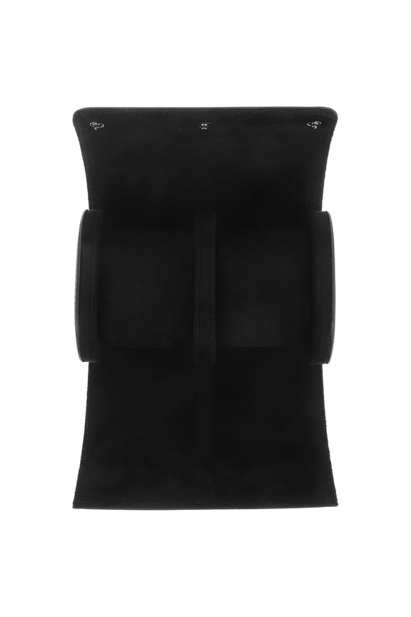 Black Watch Roll Travel Case for Wrist Watches with Multi Functional Storage Use