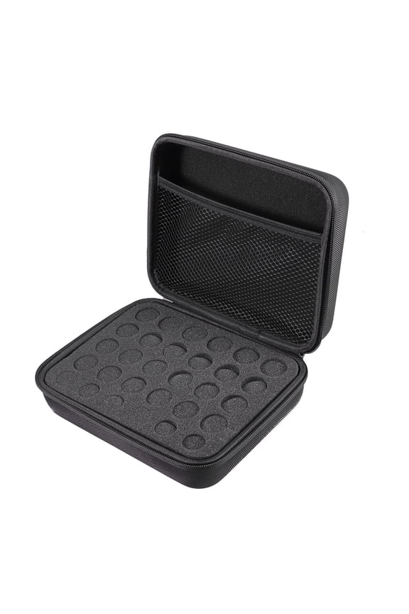 Bottles Essential Oil Case 1Pack Black EVA Rectangular Storage Bag for Adults 16.0x12.0x8.0in