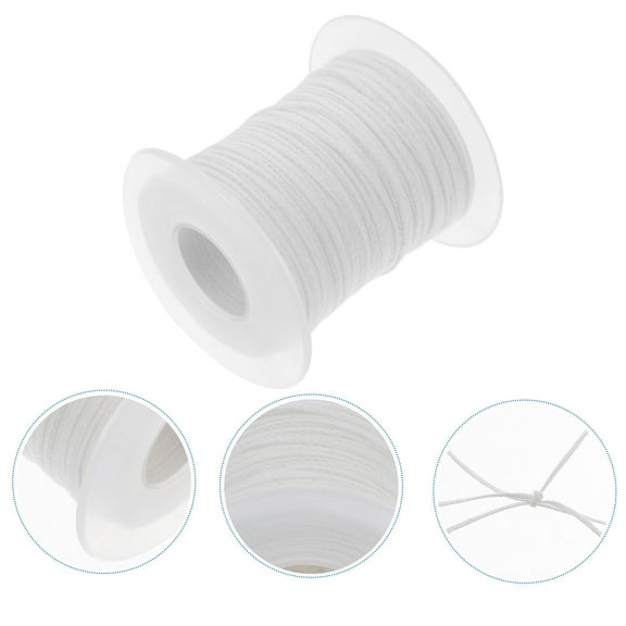 HEATSHAKING Candle Making String 1 Roll Braided Wick Rope for Diy Projects White