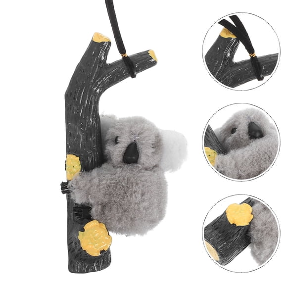 HEATSHAKING Grey Hanging Ornament for Rearview Mirror, Unique Auto Interior Accessory Decoration