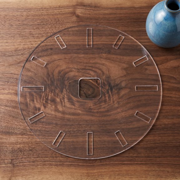 HEATSHAKING Clear Acrylic Clock Layout Template with Predefined Holes for Clock Movement Installation