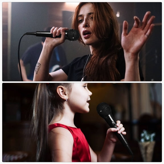 HEATSHAKING Corded Dynamic Microphone for Computer and Tablet Recording with Clear Sound Black