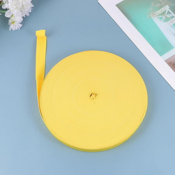 HEATSHAKING Costume Decoration 1 Roll Elastic Band For Clothes Sewing Crafting Polyester Yellow 4000.00X2.00X0.20CM