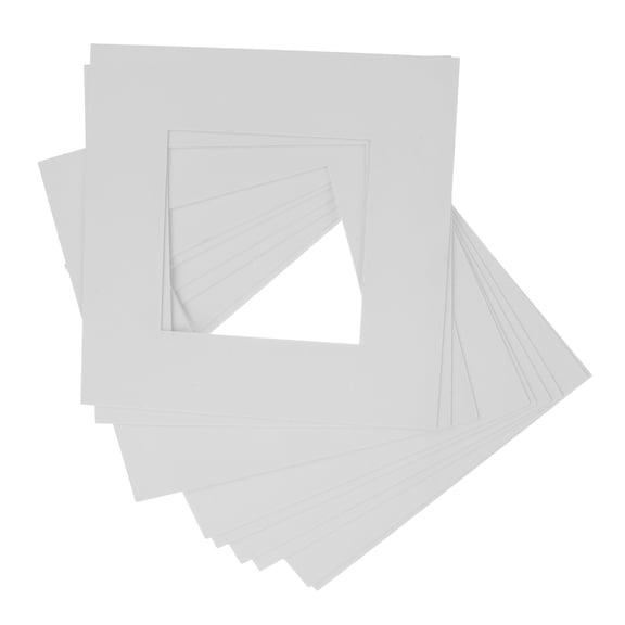 HEATSHAKING DIY White Picture Frame Matting with Sturdy Paper for Photo and Artwork Backing