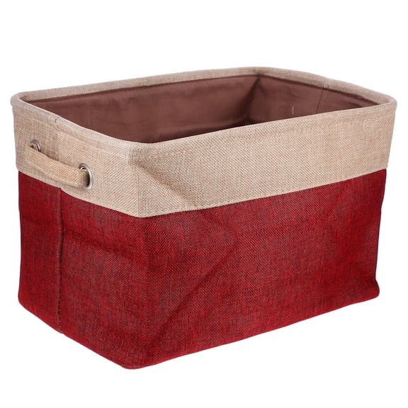 HEATSHAKING Dark Red Fabric Storage Basket Cube Organizers for Clothes and Miscellaneous