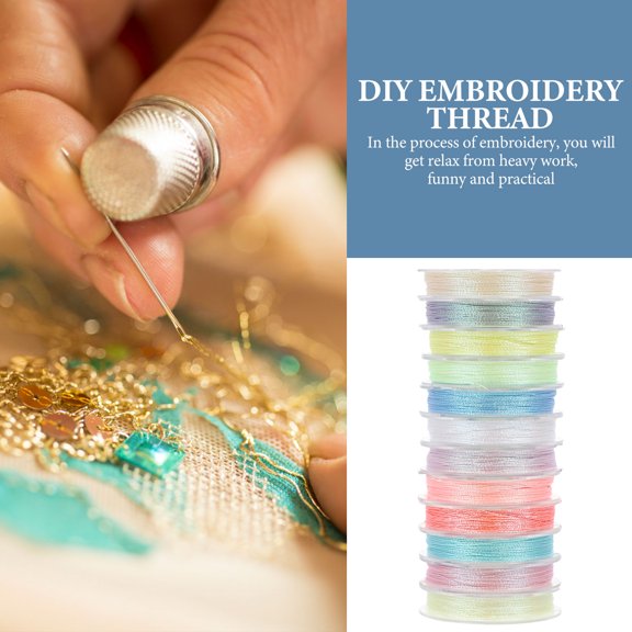 HEATSHAKING Durable Glow in The Dark Thread Assorted Colors for Decorative Sewing and Embroidery Projects