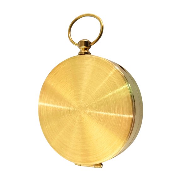 HEATSHAKING Durable Golden Small Compass Pendant for Camping Hiking and Survival Use