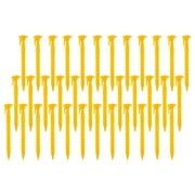 HEATSHAKING Durable Yellow PP Tent Stakes Serrated Grip for Outdoor Camping