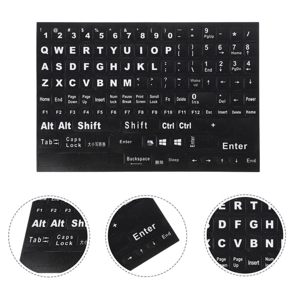HEATSHAKING English Letter Keyboard Stickers Replacement Labels for Computer Laptop Keyboards with Perfect Fit