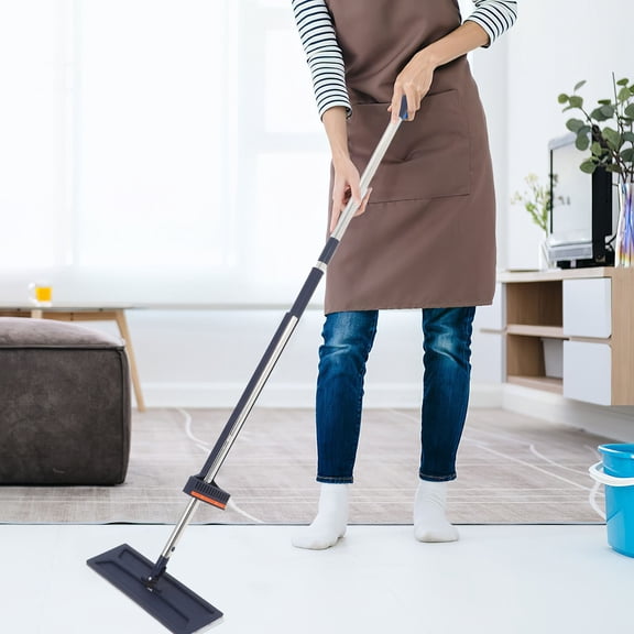 HEATSHAKING Extra Wide Blue Mop with Self Wringing and Dual Use for Wet and Dry Home Surfaces