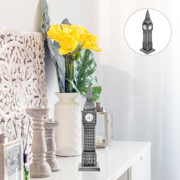 HEATSHAKING Famous Buildings Figurines Grey Decorative Architectural Model for Parties 1Pack