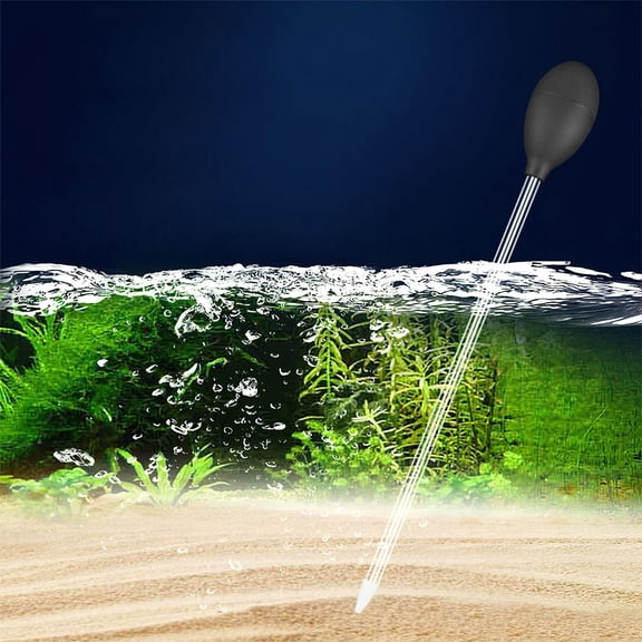 HEATSHAKING Manual Black Aquarium Siphon Pump for Fish Tank Water Changing Gravel Vacuum