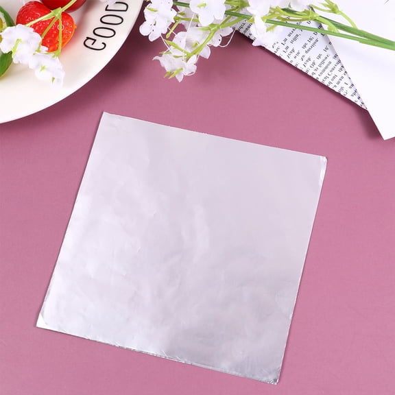 HEATSHAKING Food Candy Tin Foil Wrapping Paper Silver Smooth Style for General Consumers in Supermarkets 300PCS