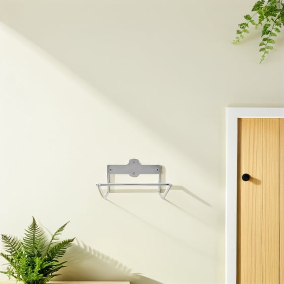 HEATSHAKING Plated Silver Ladder Storage Brackets for Garage Wall Heavy Duty Metal Ladder Holder