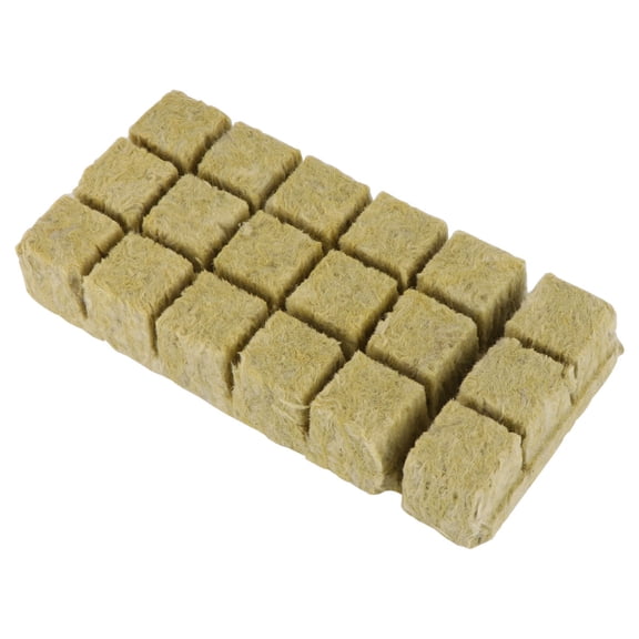 HEATSHAKING Hydroponic Growing Media Wool Block 18Pcs 3.6X4CM Light Green