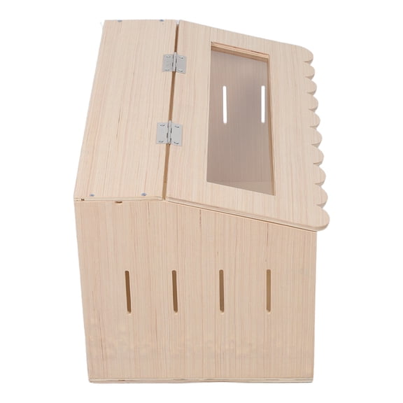 HEATSHAKING Khaki Wooden Chicken Brooder Box for Chicks with Ventilation and Easy Maintenance