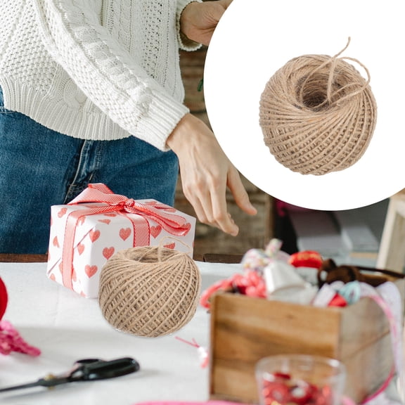 HEATSHAKING Lightweight Brown Hemp String for Decorative Wrapping and DIY Craft Projects