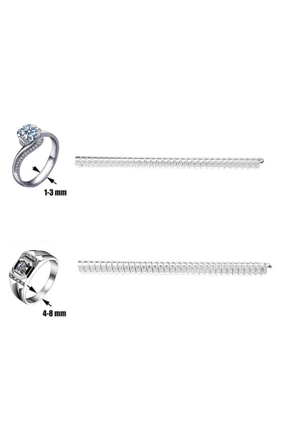 Make Rings Fit Tighter 2Pcs Ring Adjuster Transparent Spiral