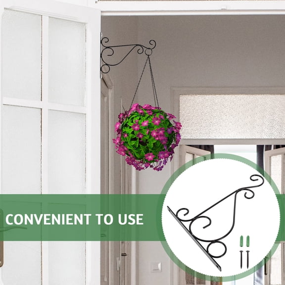 HEATSHAKING Rustproof Metal Wall Bracket for Hanging Planters and Bird Feeders