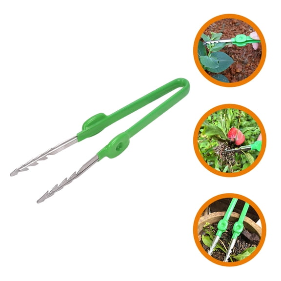 HEATSHAKING Multi Use Portable Garden Tweezer Lightweight Stable Green Tool for Planting and Nature Exploration