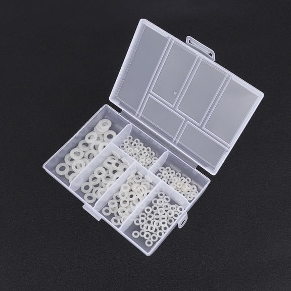 HEATSHAKING Nylon Flat Gasket Washers Set 4.3*2.8in for Threaded Bolt Type Connection Commercial Appliances 250Pcs