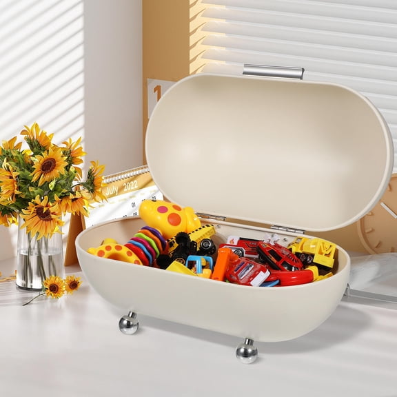 HEATSHAKING Oliminge Bread Box American Retro Style Safety Storage For Housewives White 1Pack
