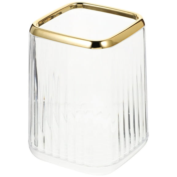 HEATSHAKING Pen Cup Holder for Desk 1Pcs Clear Makeup Brush Storage Holder Simple Style 3.14X3.14X4.32in