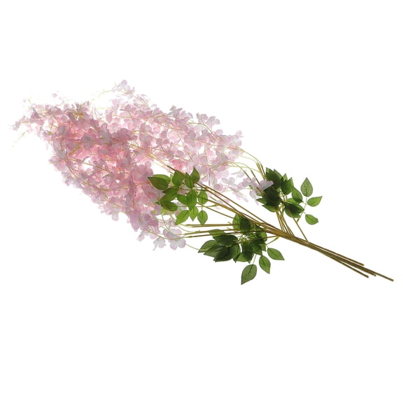 HEATSHAKING Pink Synthetic Material Simulated Wisteria 6Pcs for Wedding Decor and Table Decor