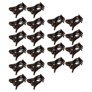 HEATSHAKING 150 Pieces Brown Plastic Orchid Clips for Climbing Plants, Vine Support and Garden Plant Care