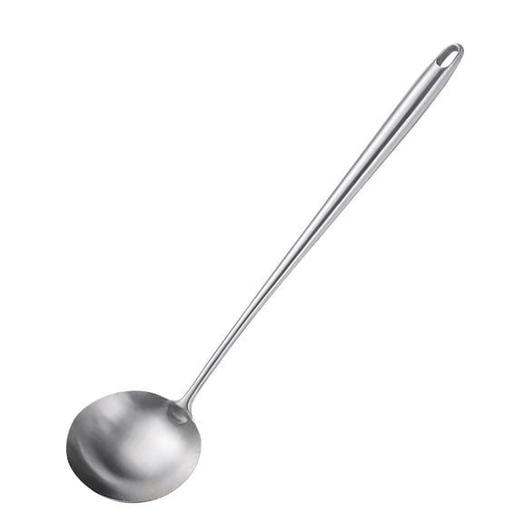 HEATSHAKING Plated Silver Stainless Steel Kitchen Spoon for Cooking Stir-Fry with Ergonomic Design
