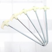 HEATSHAKING Plated Silver Tent Pegs, Night Glowing, Anti-Skid, High Strength, for Tent Use 8Pcs