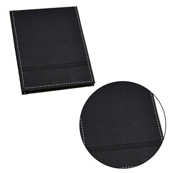 HEATSHAKING Portable Black Foldable Desktop Mirror with Clear Surface for Makeup and Cosmetic Accessories