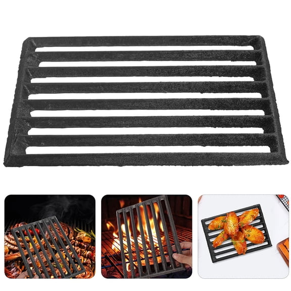 HEATSHAKING Outdoor Firewood Grate Iron Grill Grates for Barbecue 1Pcs