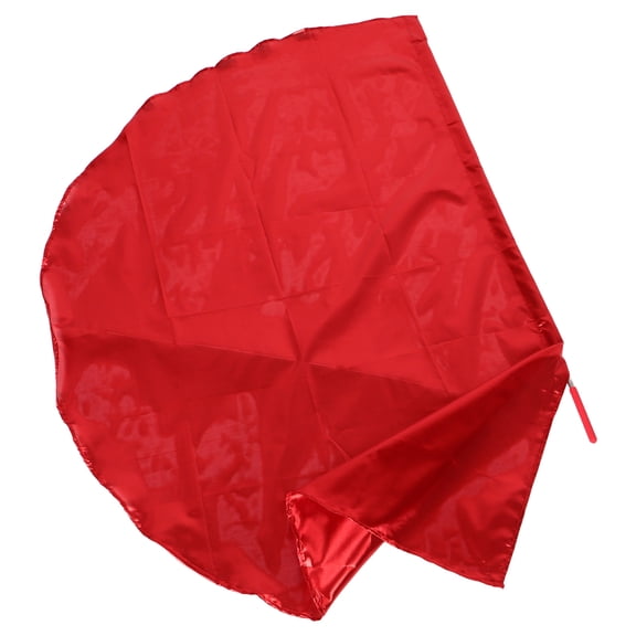 HEATSHAKING Red Semicircle Worship Flag for Dance Performance with Firm Material Hand Held Festival Banner