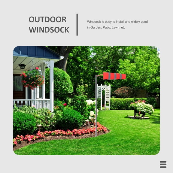 HEATSHAKING Reflective Orange Windsock Air Direction Indicator Flag for Outdoor Garden and Airport